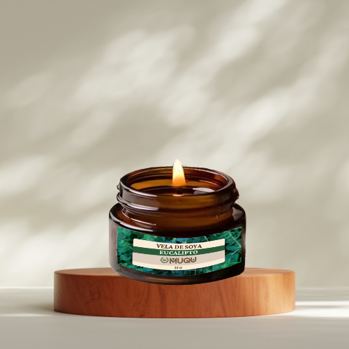 Vela cera de Soya Eucalipto