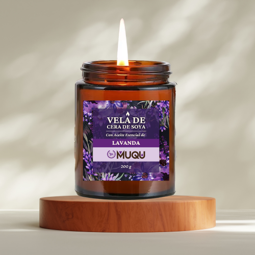 Vela cera de Soya Lavanda