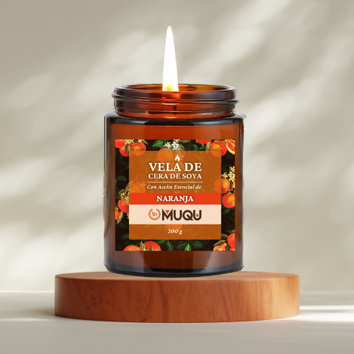 Vela cera de Soya Naranja