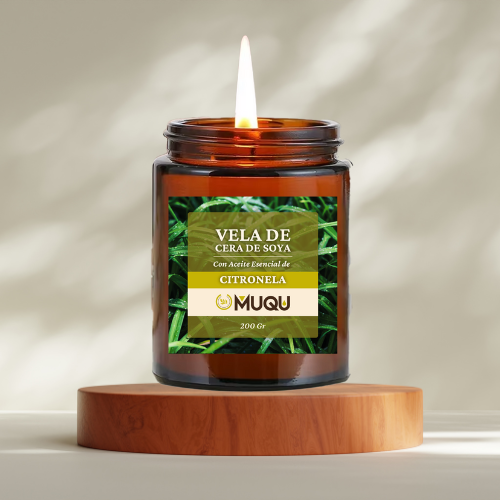 Vela cera de Soya Citronela